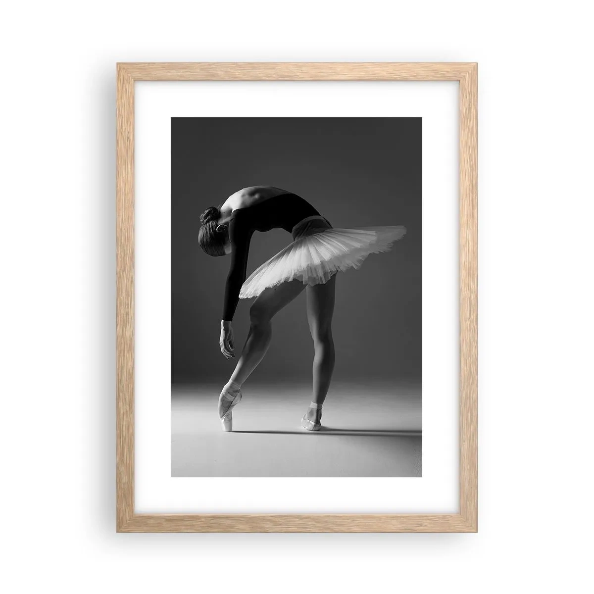 Póster en marco roble claro - Bella bailarina - 30x40 cm