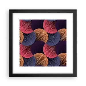 Póster en marco negro - En un ritmo circular - 30x30 cm