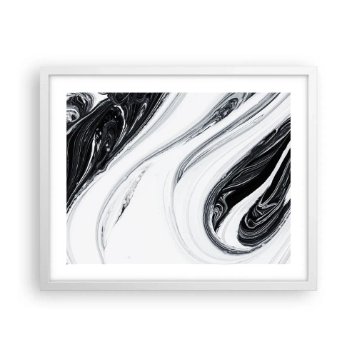 Póster en marco blanco - Combinando opuestos - 50x40 cm