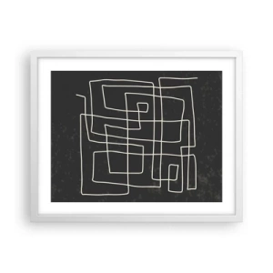 Póster en marco blanco - No es tan sencillo - 50x40 cm