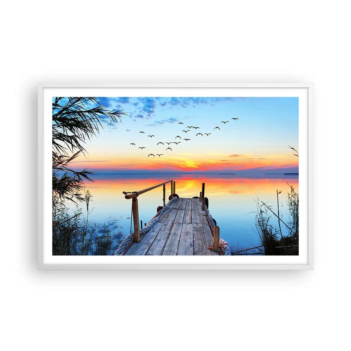 Póster en marco blanco - Es hora de volver... - 91x61 cm