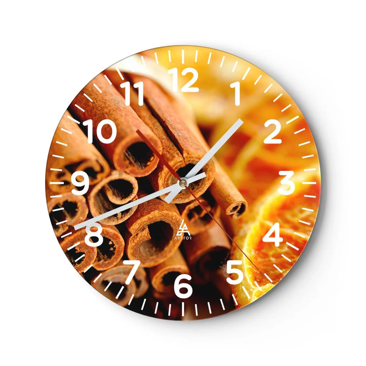 Reloj de pared - Reloj de vidrio - ¿Puedes oler su aroma? - 40x40 cm