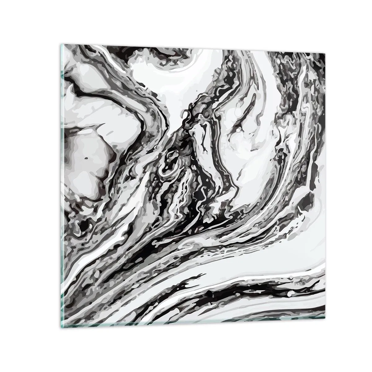 Cuadro sobre vidrio - Impresiones sobre Vidrio - Al principio existía el caos - 70x70 cm