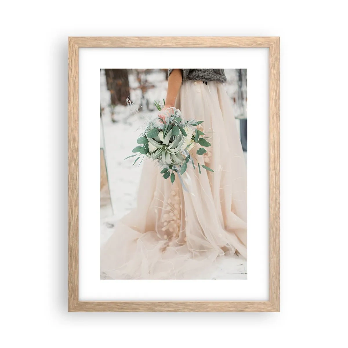 Póster en marco roble claro - Y vivieron felices para siempre - 30x40 cm