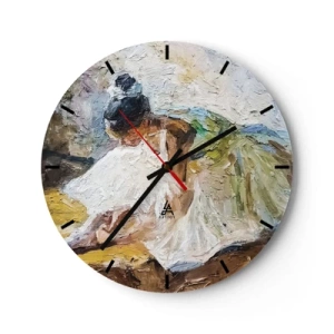 Reloj de pared - Reloj de vidrio - De un cuadro de Degas - 40x40 cm
