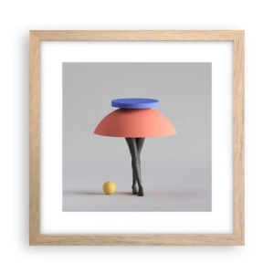 Póster en marco roble claro - Composición surrealista - 30x30 cm