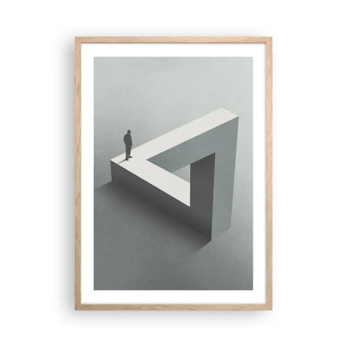 Póster en marco roble claro - Y, sin embargo, es posible - 50x70 cm