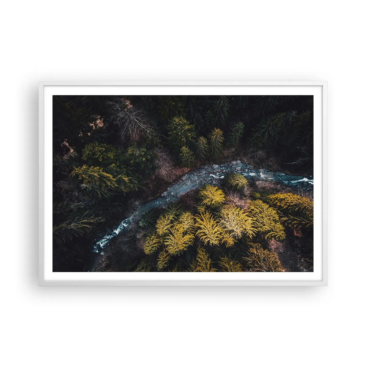 Póster en marco blanco - Rápido, cada vez más rápido - 100x70 cm