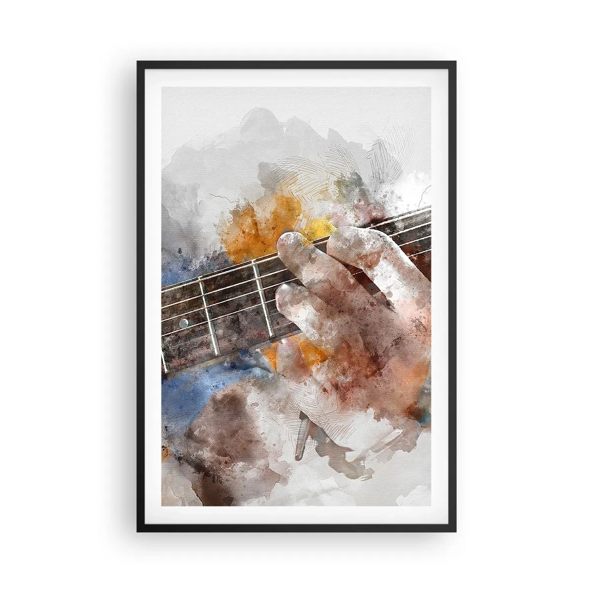 Póster en marco negro - Poesía entre las cuerdas - 61x91 cm