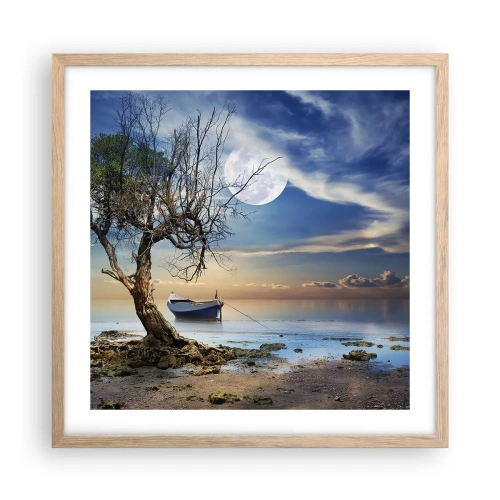 Póster en marco roble claro - ¿Es el final o el principio? - 50x50 cm