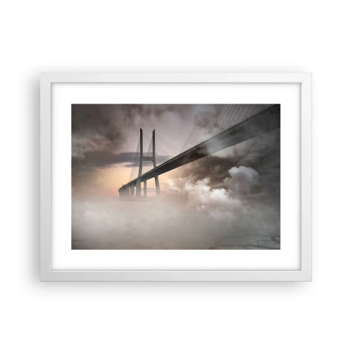 Póster en marco blanco - Junto al río que no existe - 40x30 cm