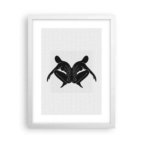 Póster en marco blanco - Un alma compartida - 30x40 cm