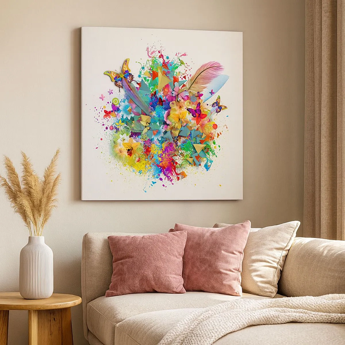 Cuadro sobre lienzo - Impresión de Imagen - Un ramo de alegría - 30x30 cm