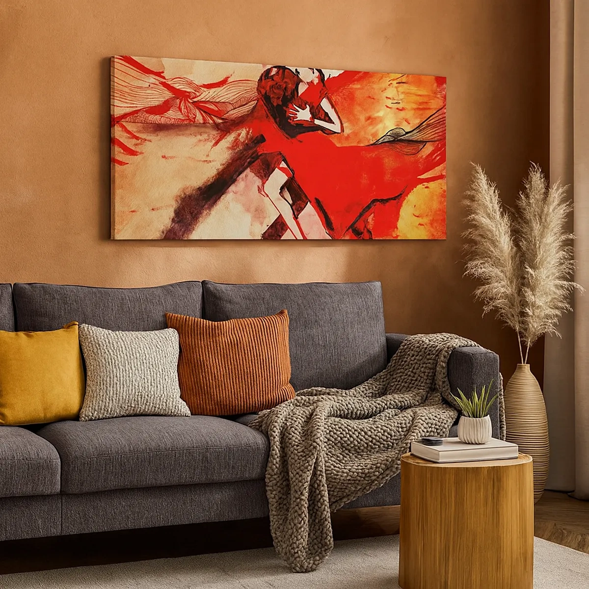 Cuadro sobre lienzo - Impresión de Imagen - Ritmo púrpura de la pasión - 30x30 cm