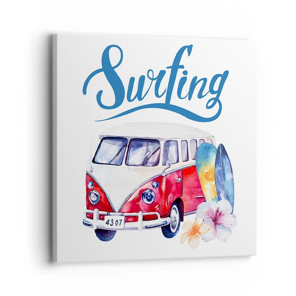 Cuadro sobre lienzo - Impresión de Imagen - Un clásico para los surfistas - 30x30 cm