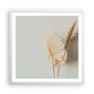 Póster en marco blanco - Armonía y consuelo - 60x60 cm