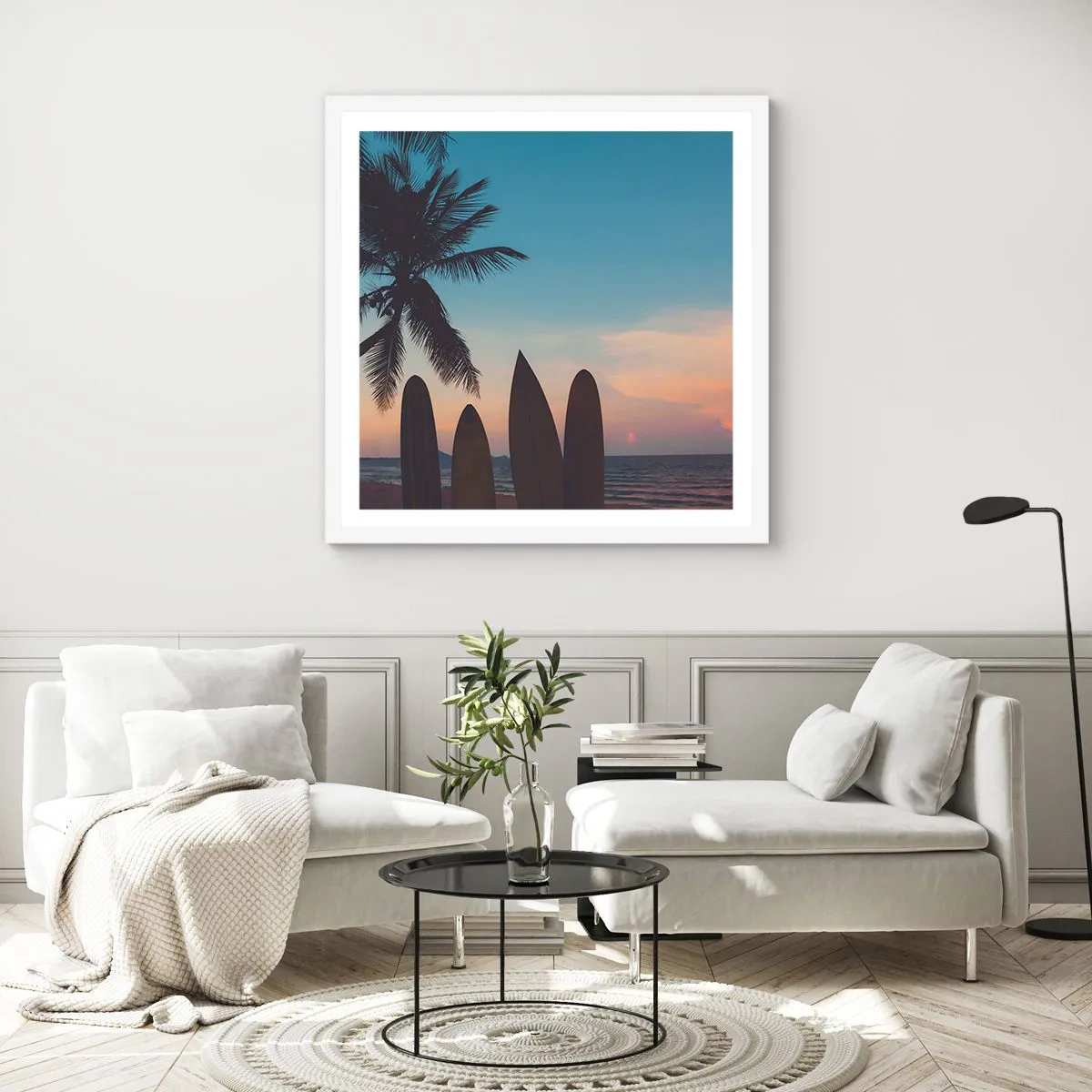 Póster en marco blanco - Mañana también disfrutaremos - 50x50 cm
