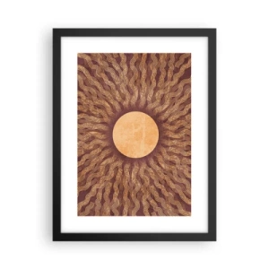 Póster en marco negro - Icono del sol - 30x40 cm