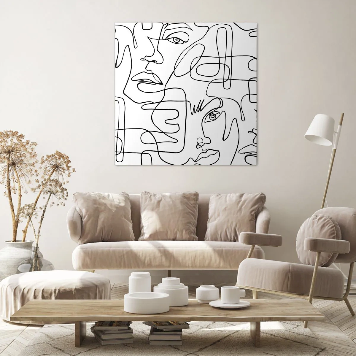 Cuadro sobre lienzo - Impresión de Imagen - Entre emociones enredadas - 30x30 cm