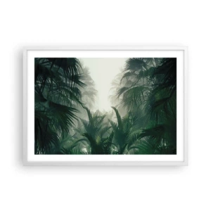 Póster en marco blanco - Misterio tropical - 70x50 cm