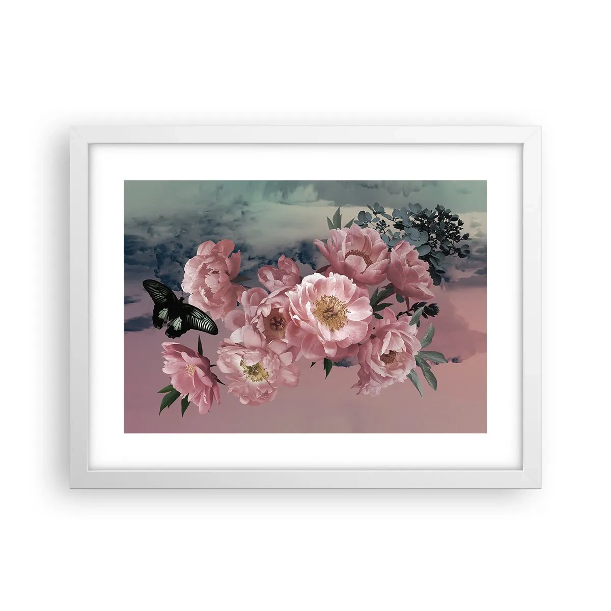 Póster en marco blanco - La cúspide del romance - 40x30 cm