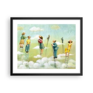 Póster en marco negro - Sigue tu sueño - 50x40 cm