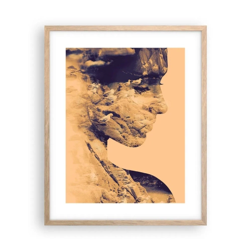Póster en marco roble claro - Hermosa por naturaleza - 40x50 cm