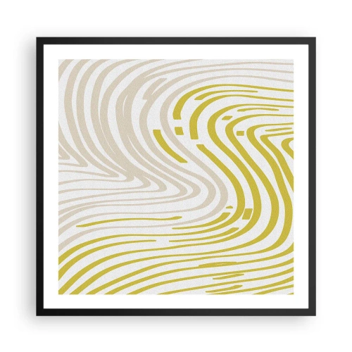 Póster en marco negro - Composición curvada - 60x60 cm