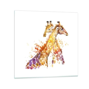 Cuadro sobre vidrio - Impresiones sobre Vidrio - ¿Esto es amistad o es amor? - 30x30 cm