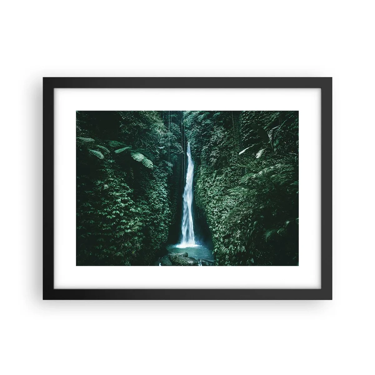 Póster en marco negro - Balneario tropical - 40x30 cm