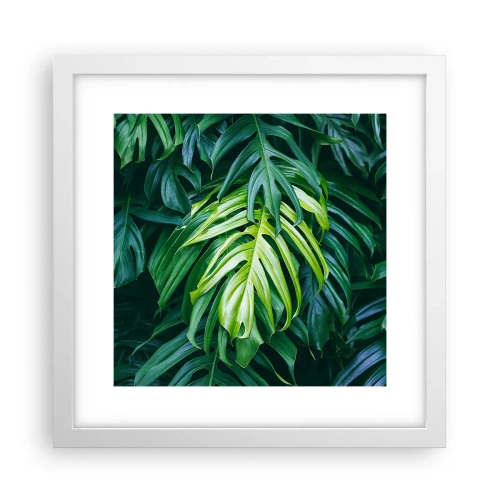 Póster en marco blanco - Sumérjase en la frescura - 30x30 cm