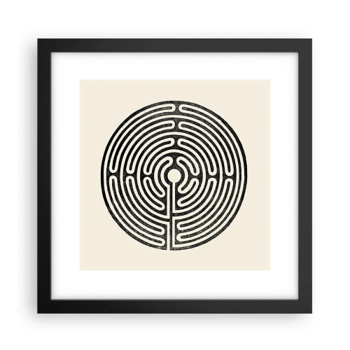 Póster en marco negro - Orden misterioso - 30x30 cm