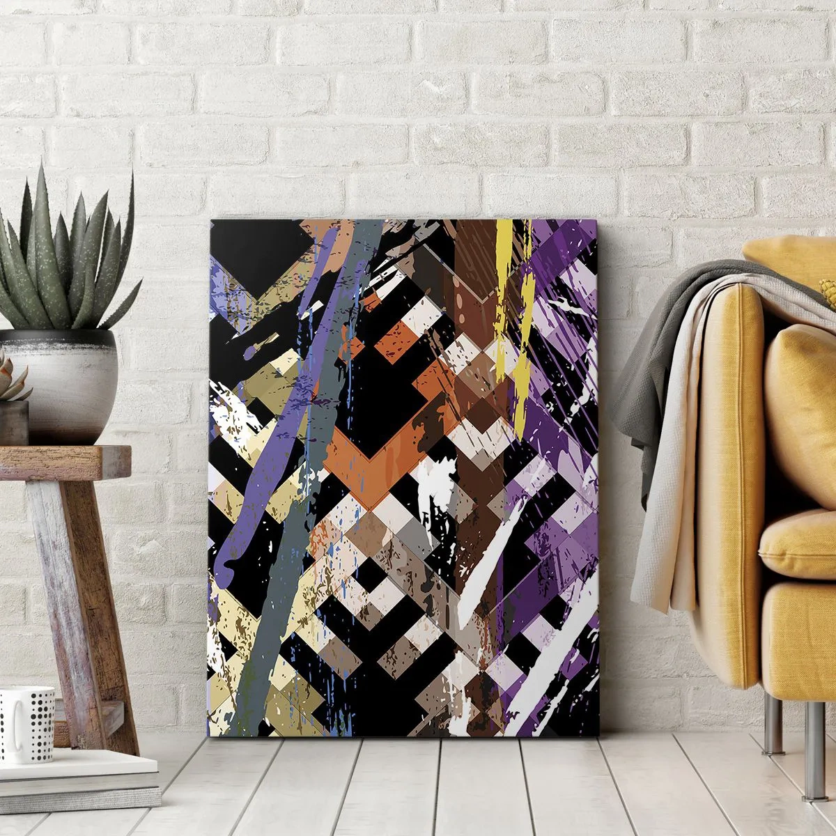 Cuadro sobre lienzo - Impresión de Imagen - Elevado al cuadrado - 45x80 cm