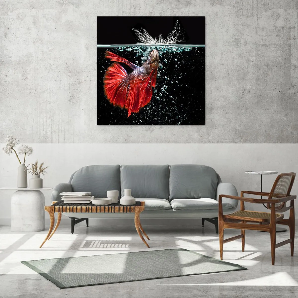 Cuadro sobre vidrio - Impresiones sobre Vidrio - Tienes tres deseos - 70x70 cm