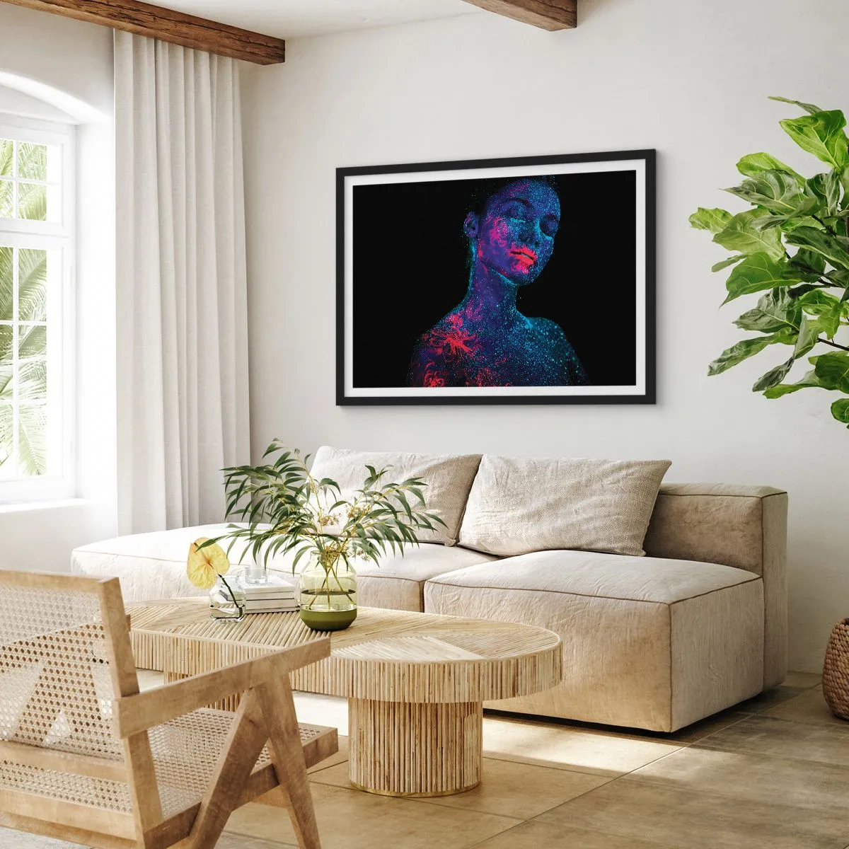 Póster en marco negro - En polvo de estrellas - 91x61 cm