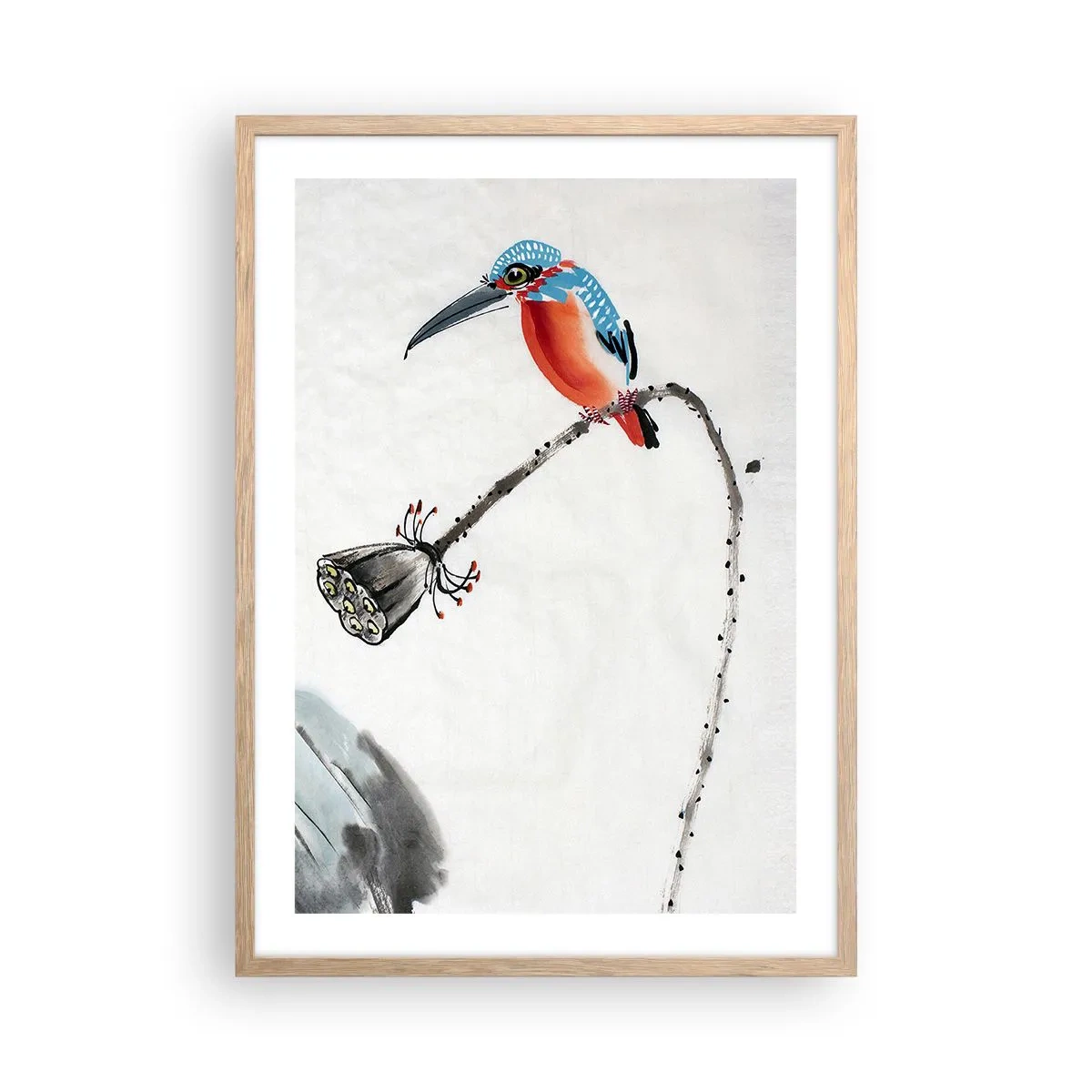 Póster en marco roble claro - La vida de la pradera - 50x70 cm