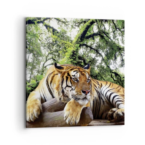 Cuadro sobre lienzo - Impresión de Imagen - Atentamente - 70x70 cm