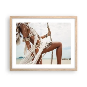 Póster en marco roble claro - Sacerdotisa del sol - 50x40 cm