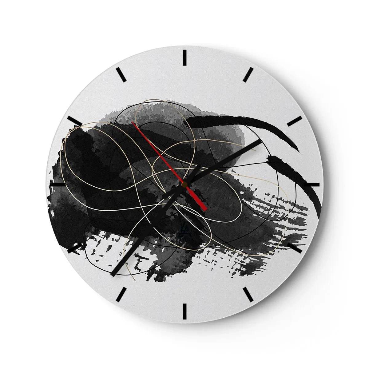 Reloj de pared - Reloj de vidrio - Salió de la negrura - 40x40 cm