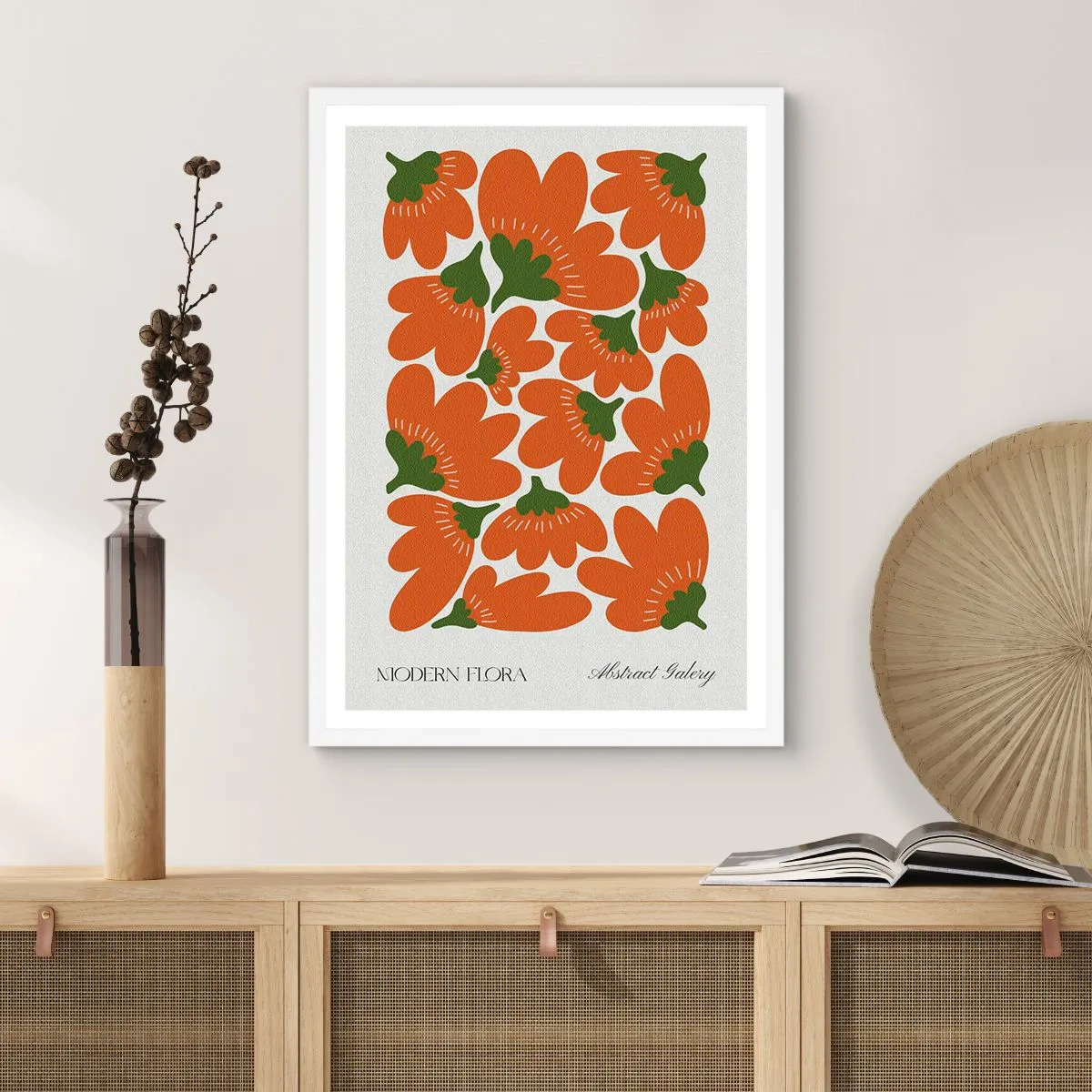 Póster en marco blanco - La vida de las flores - 61x91 cm