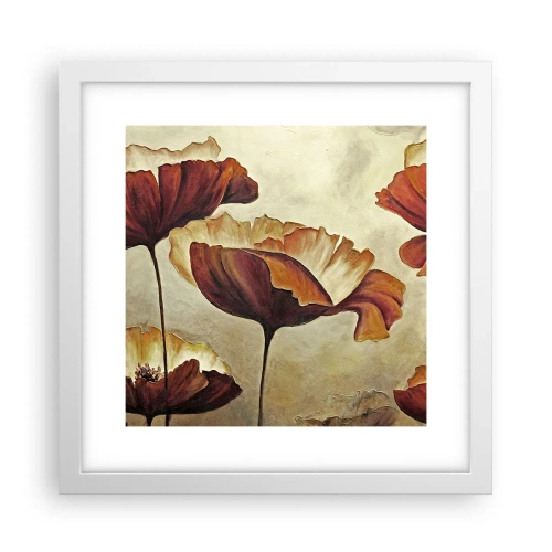 Póster en marco blanco - Prado de prados - 30x30 cm