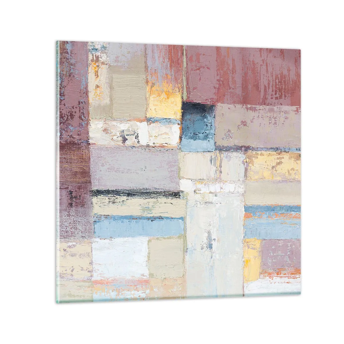 Cuadro sobre vidrio - Impresiones sobre Vidrio - La tranquilidad de la geometría - 40x40 cm