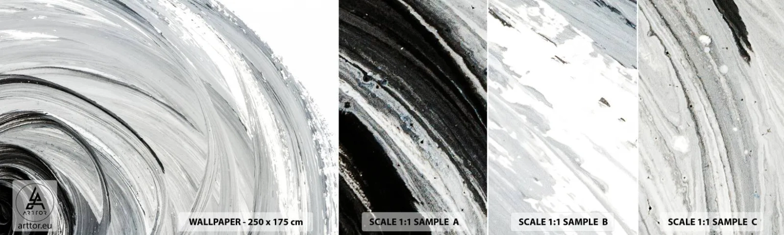 Muestra De Fotomural Standard Eco - Composición orbital - minimalista, Pedazo, Pintar - 100x30 cm