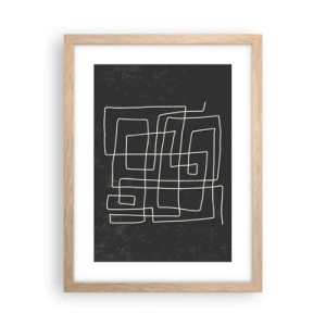 Póster en marco roble claro - No es tan sencillo - 30x40 cm