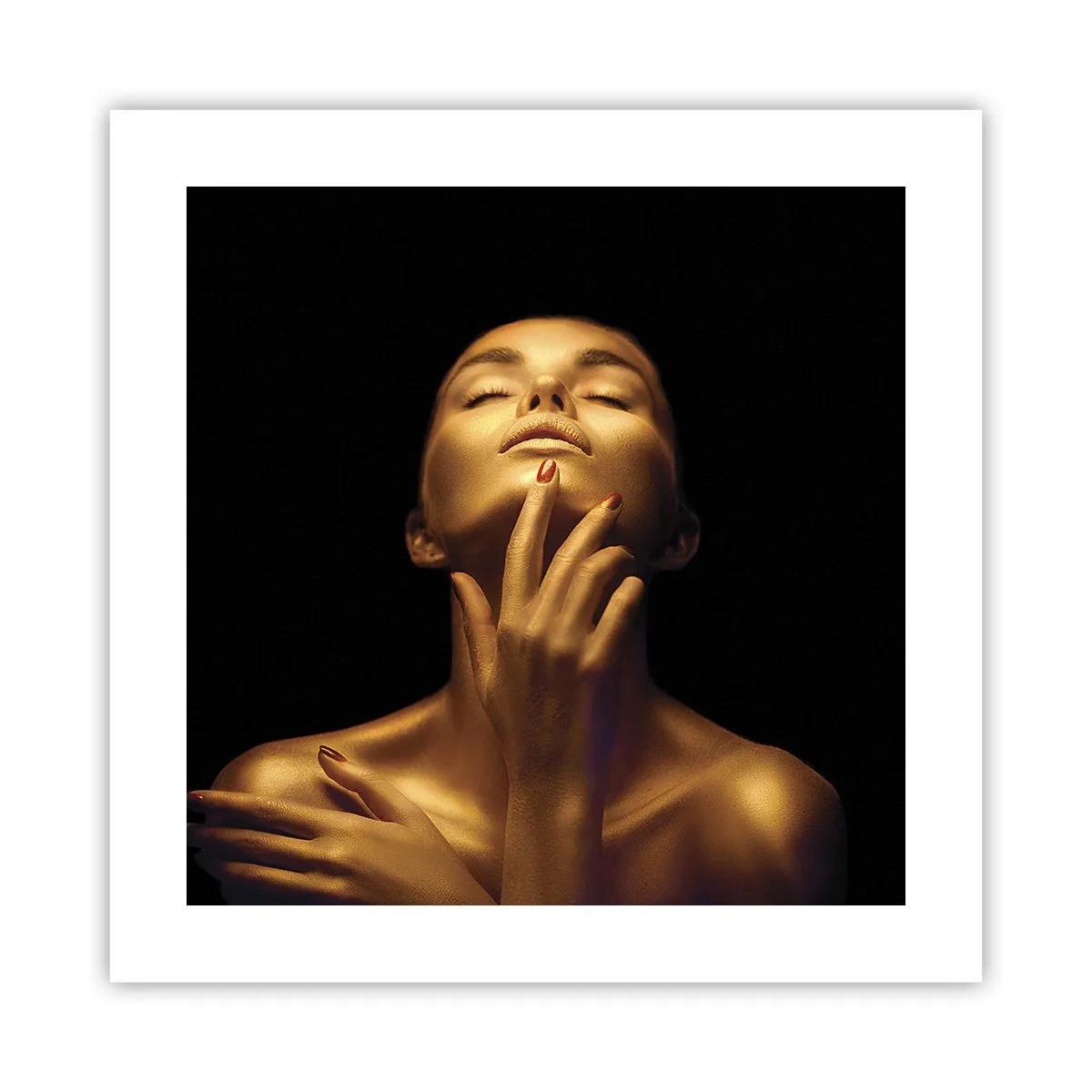 Póster - Como seda dorada - 40x40 cm