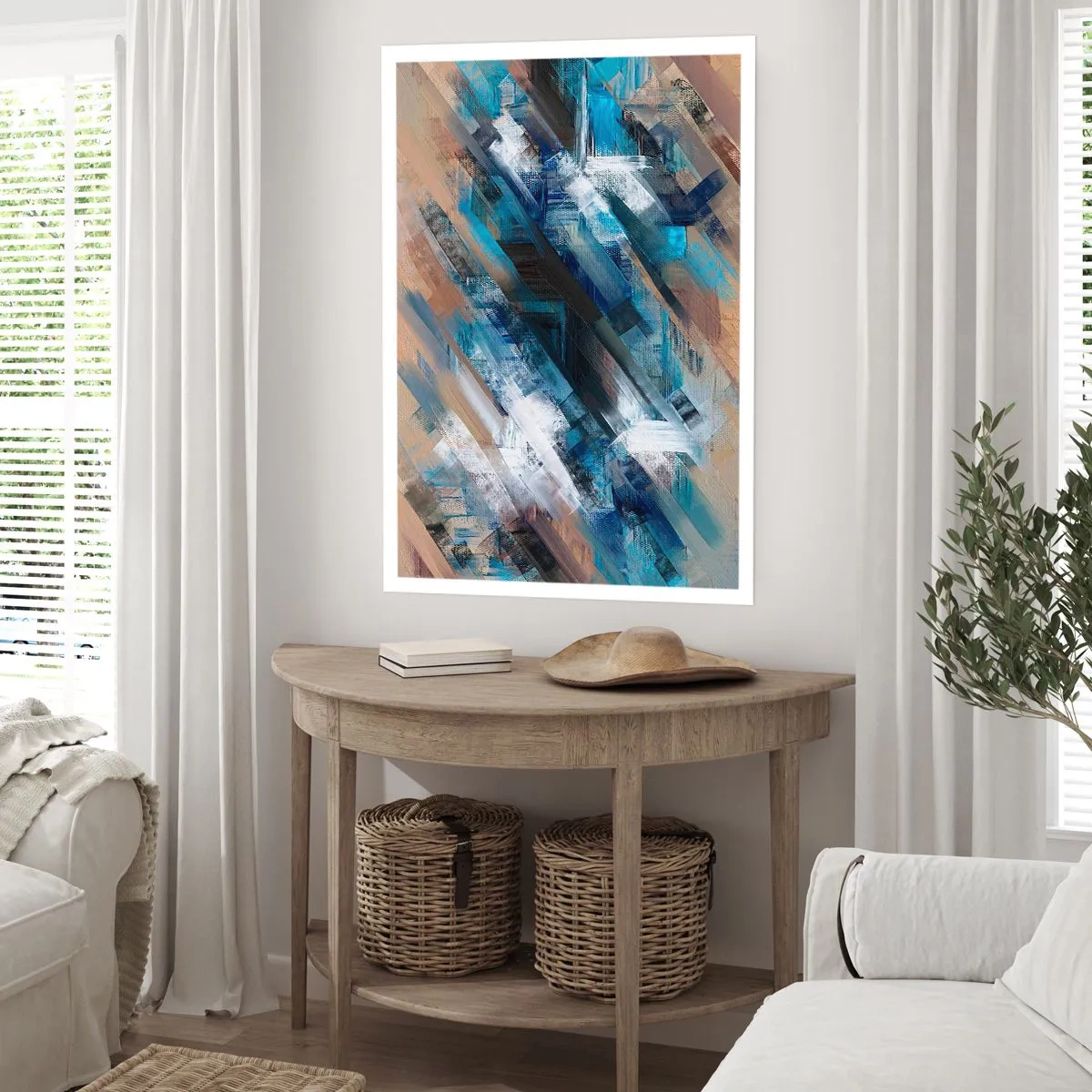 Póster - En una inclinación azul - 61x91 cm