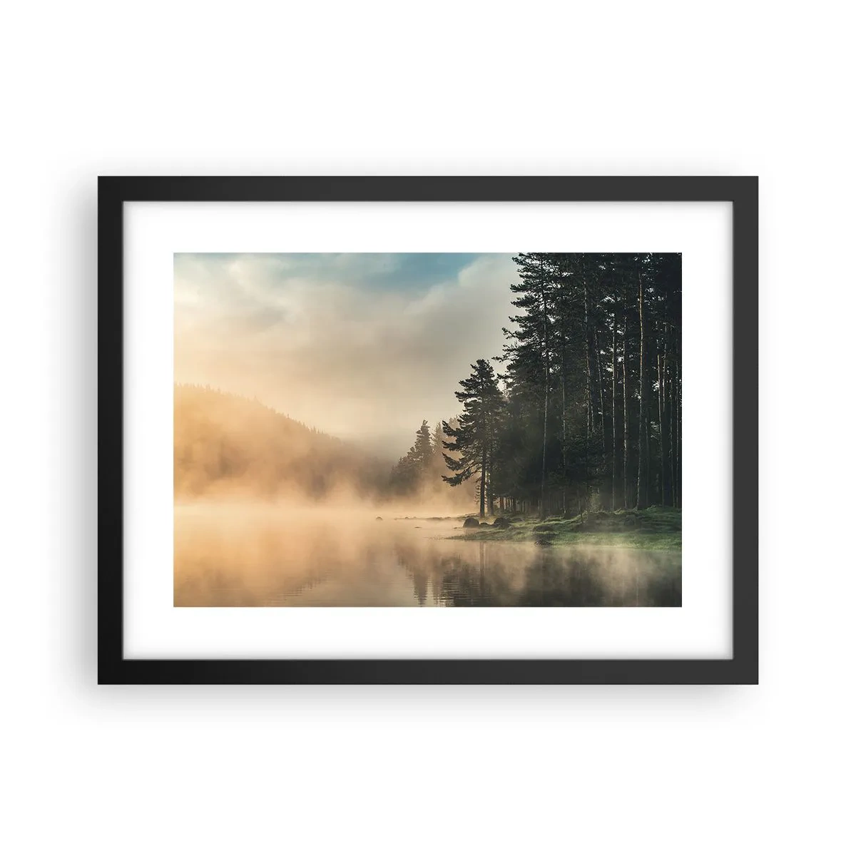 Póster en marco negro - El nacimiento de un día - 40x30 cm