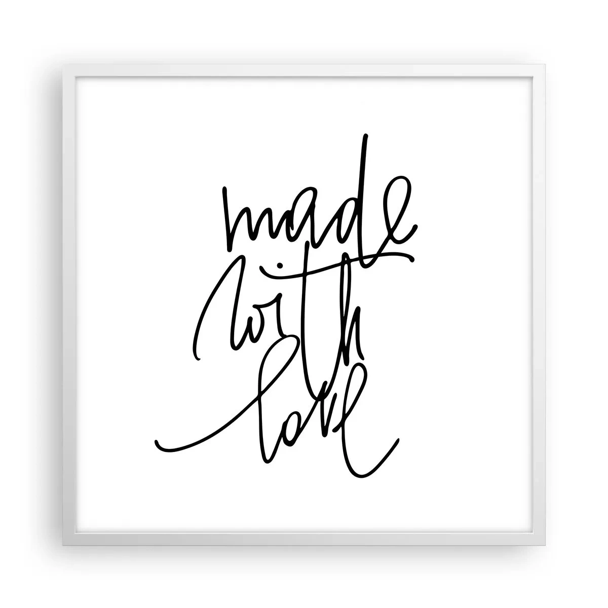 Póster en marco blanco - La mejor marca - 60x60 cm