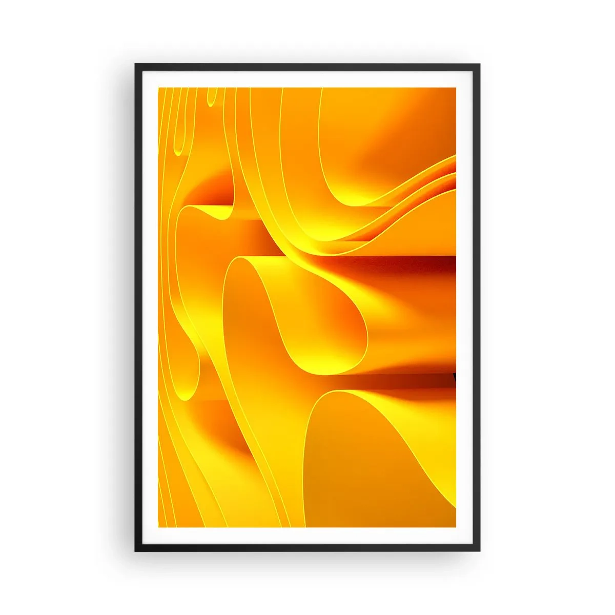 Póster en marco negro - Como las olas del sol - 70x100 cm