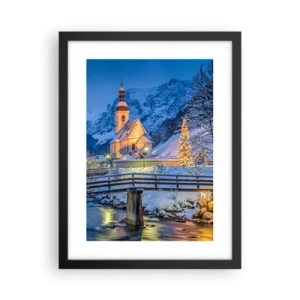 Póster en marco negro - El espíritu de la Navidad - 30x40 cm